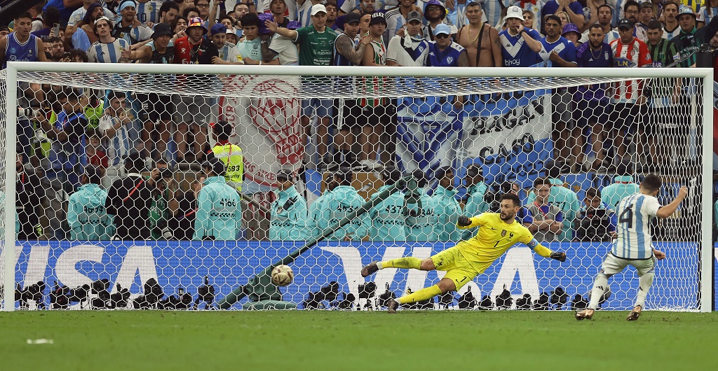 Гол Гонсало Монтиэля в ворота Франции в серии пенальти финала ЧМ-2022