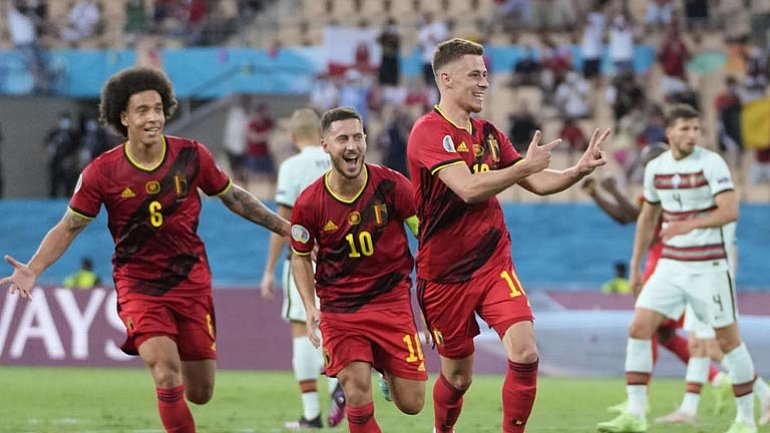 Сборная Бельгии победила действующего чемпиона Европы Португалию и вышла в четвертьфинал - фото