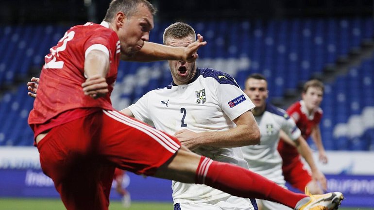 Россия победила Сербию в Лиге наций - фото