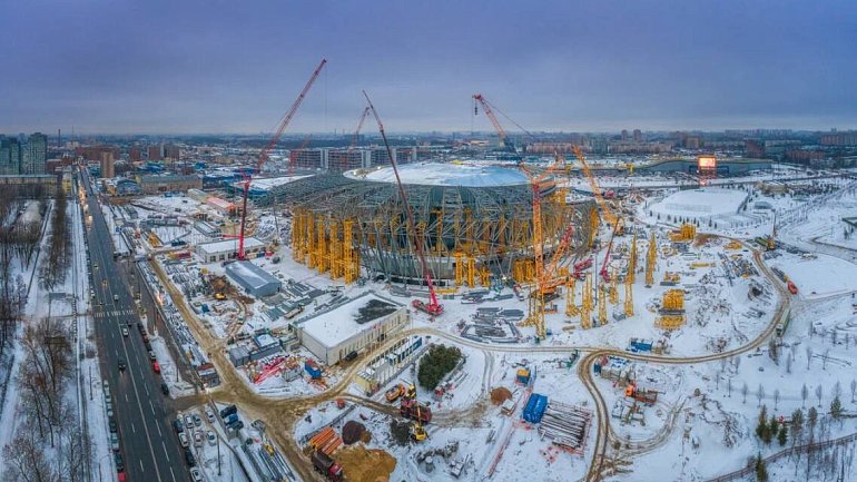 «Самый большой ледовый стадион». Путину доложили о строительстве «СКА Арены» - фото